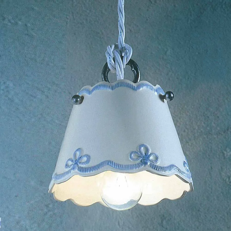 Lampe Keramik-Lampe mit farbigen Band Ferroluce Viadurini
