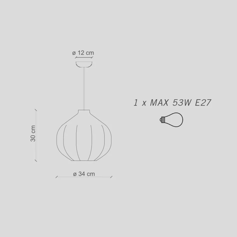 Pendelleuchte aus Keramik in 2 Ausführungen, hergestellt in Italien – Afoxe Viadurini