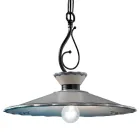 Handbemalte Hängelampe aus Keramik mit Stickereieffekt - Ravenna Viadurini