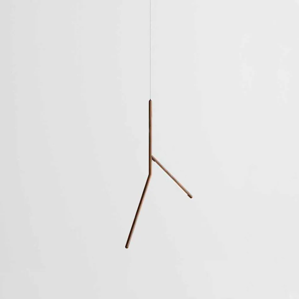 Hängelampe aus Massivholz in verschiedenen Ausführungen, hergestellt in Italien – Orlov Viadurini