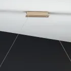 Pendelleuchte aus Metall mit Goldfinish und dimmbarer LED - Raiss Viadurini