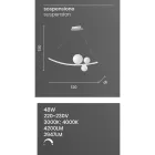 Pendelleuchte aus lackiertem Metall und mundgeblasenem Glas - Partridge Viadurini