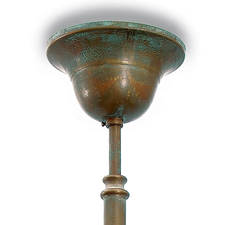 Pendelleuchte aus Messing, Glas und Schutzart IP44, hergestellt in Italien – Drago Viadurini