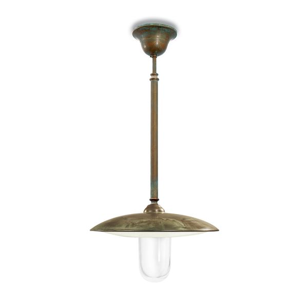 Pendelleuchte aus messing, glas und schutzart ip44, hergestellt in italien – drago