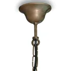 Elfico Pendelleuchte aus Messing, Opalglas und Schutzart IP44 Viadurini