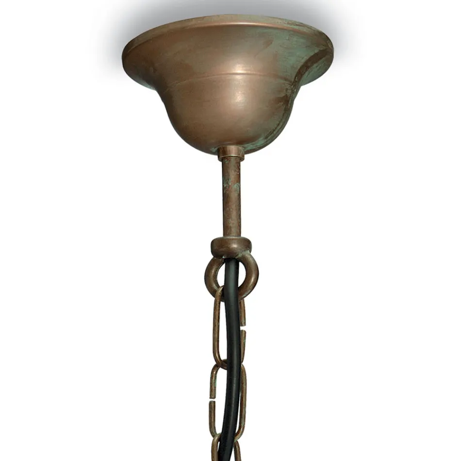 Elfico Pendelleuchte aus Messing, Opalglas und Schutzart IP44 Viadurini