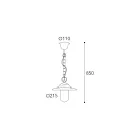 Elfico Pendelleuchte aus Messing, Klarglas und Schutzart IP44 Viadurini