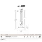 Pendelleuchte im antiken Kupfer und Messinggießerei Viadurini