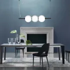 Pendelleuchte aus mundgeblasenem Venedig Glas 95 cm - Jupiter Viadurini