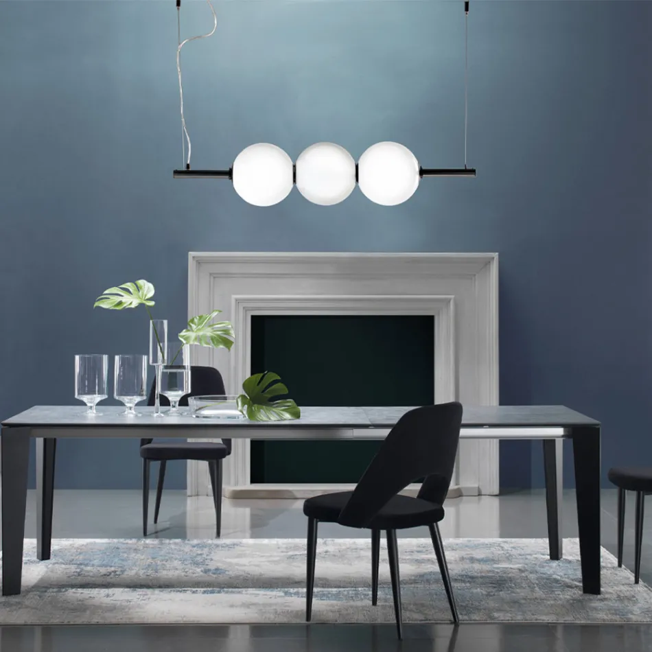 Pendelleuchte aus mundgeblasenem Venedig Glas 95 cm - Jupiter Viadurini