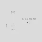 Hängelampe aus Glas in 2 verschiedenen Ausführungen, hergestellt in Italien – Afoxe Viadurini