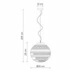 Hängelampe aus weißem Satinglas in 2 Designgrößen - Morse Viadurini