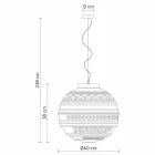 Hängelampe aus weißem Satinglas in 2 Designgrößen - Morse Viadurini