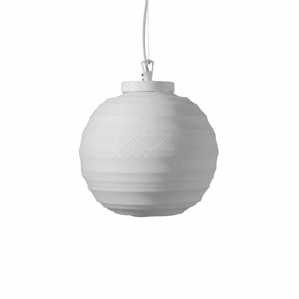 Hängelampe aus weißem satinglas in 2 designgrößen - morse