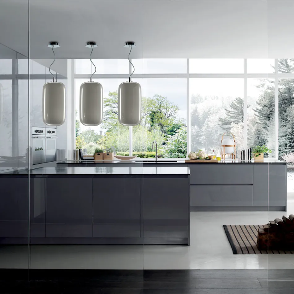 Pendelleuchte aus mundgeblasenem Glas Made in Venice - Bamboo Viadurini