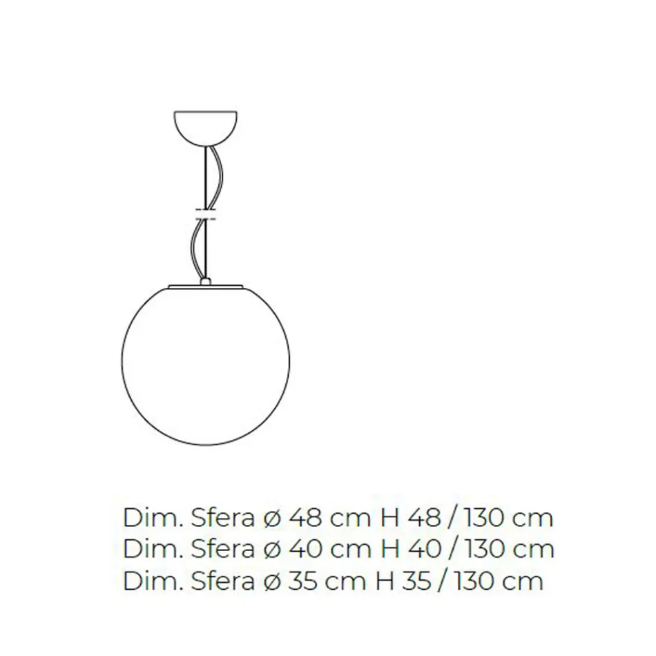 Pendelleuchte aus mundgeblasenem weißem venezianischem Glas - Moon Viadurini