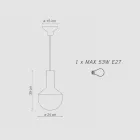 Hängelampe aus bemaltem Glas, hergestellt in Italien – Selaron Viadurini