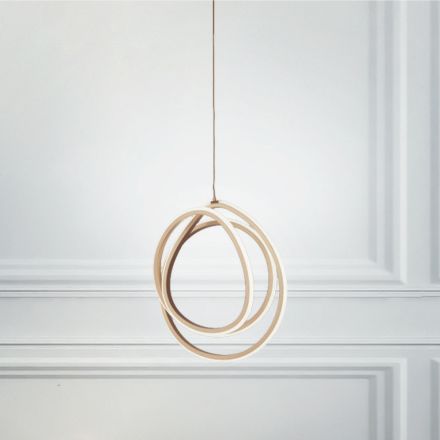 Große oder kleine LED-Pendelleuchte im Design Gold Metall - Point Viadurini