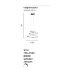 LED Pendelleuchte aus weiß oder silber lackiertem Metall - Rivolta Viadurini