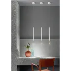 Moderne Hängelampe mit LED-Licht aus lackiertem Metall – Lärche Viadurini