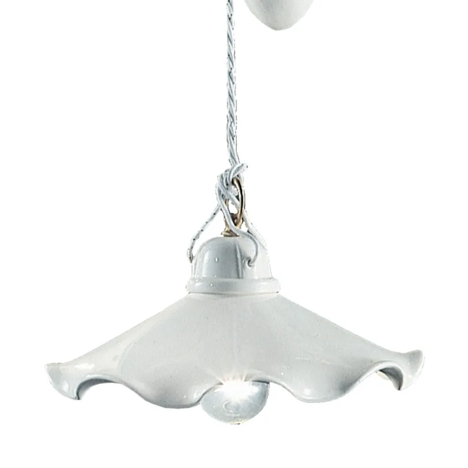 Ups and Down Pendelleuchte aus gewellter glänzender Keramik - Belluno Viadurini