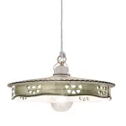 Vintage Hängelampe aus Keramik und handgefertigtem Eisen - Alessandria Viadurini