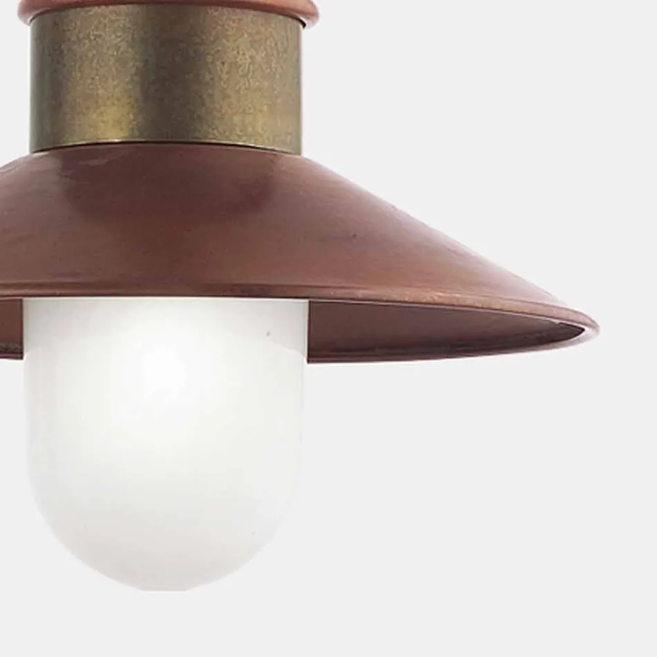 Vintage Hängelampe aus Messing und Kupfer mit Kette - Borgo von Il Fanale Viadurini