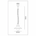 Vintage Hängelampe aus Messing und Kupfer mit Kette - Borgo von Il Fanale Viadurini