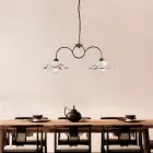 Handgefertigte Glas- und Metalllampe aus Italien für Wohn- und Schlafzimmer - Merope Viadurini