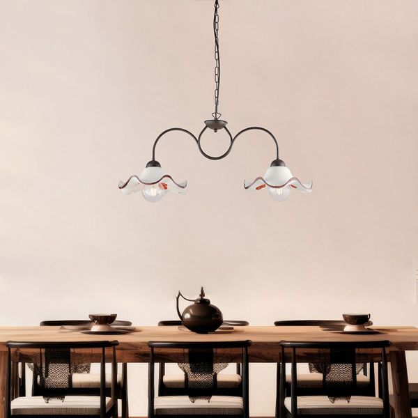 Handgefertigte keramik- und metalllampe aus italien für wohn- und schlafzimmer - merope