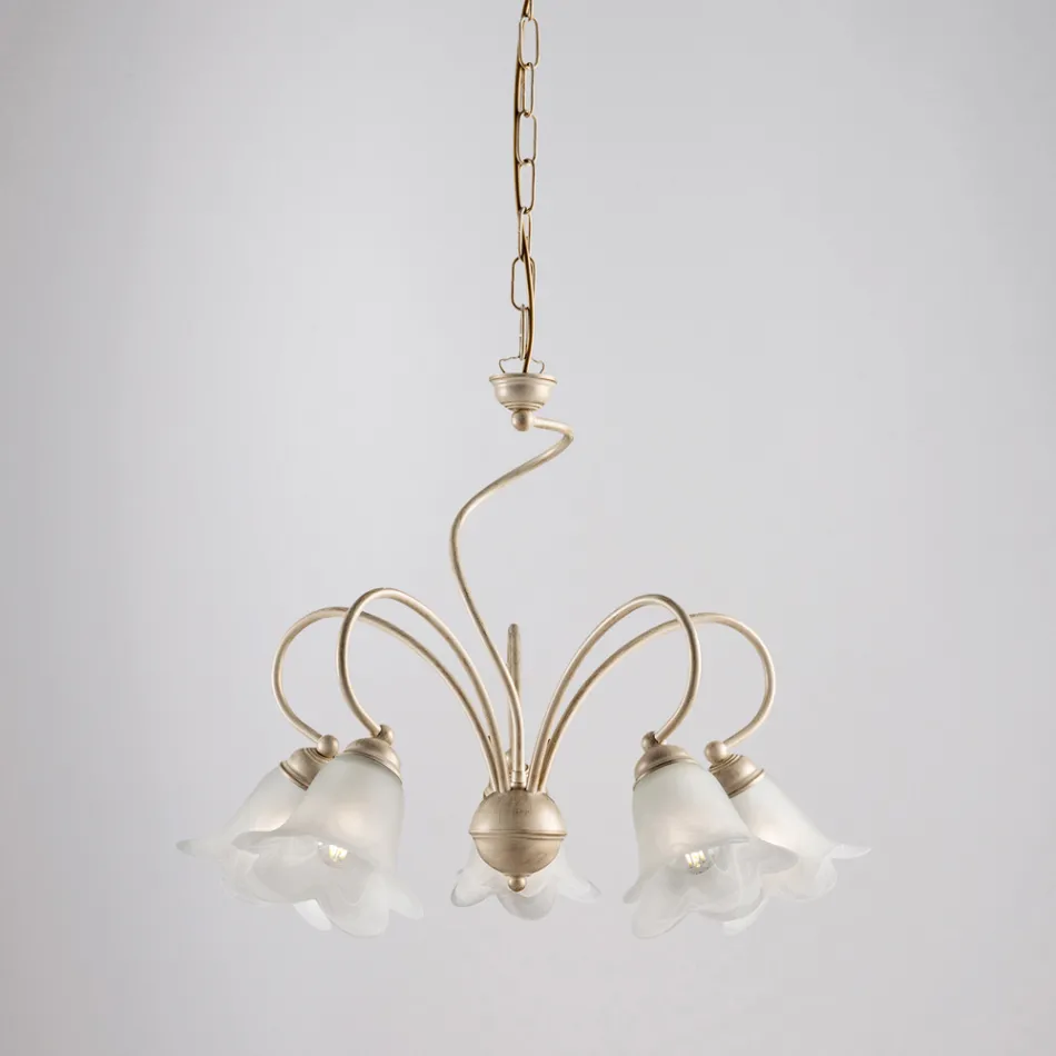 Handgefertigte Lampe aus Glas und Metall für elegante Räume – Cometa Viadurini