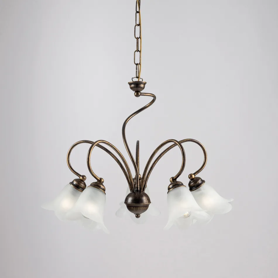 Handgefertigte Lampe aus Glas und Metall für elegante Räume – Cometa Viadurini