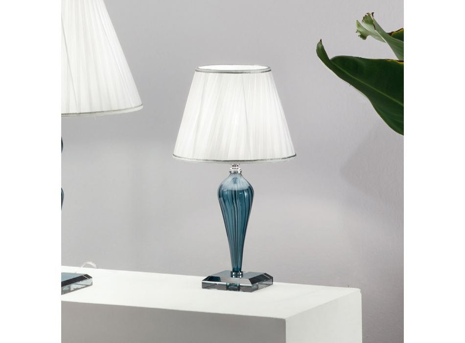 Klassische handgefertigte Glas-Stützlampe Rigaton und Metall - Fievole Viadurini