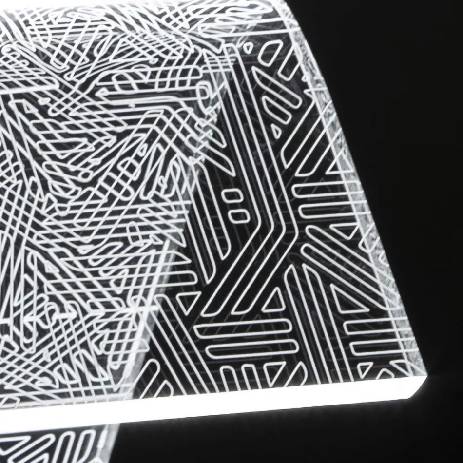 LED-Stehlampe, Acrylkristall-Laserdekoration – Possett Viadurini