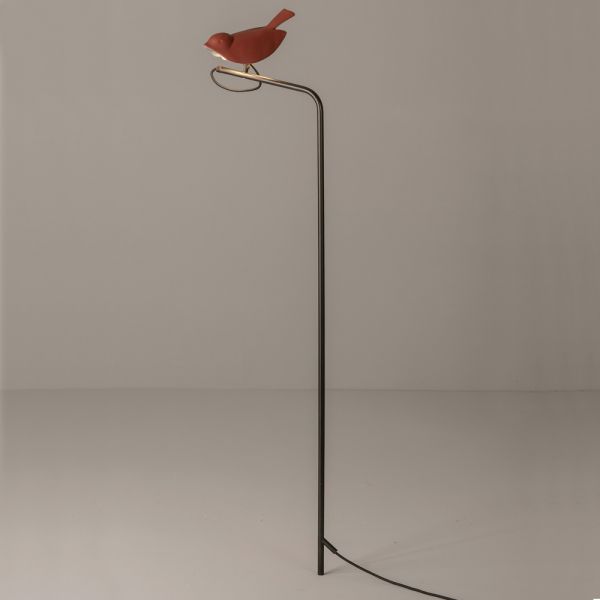 Außenlampe aus emaillierter toskanischer majolika made in italy - uccellino