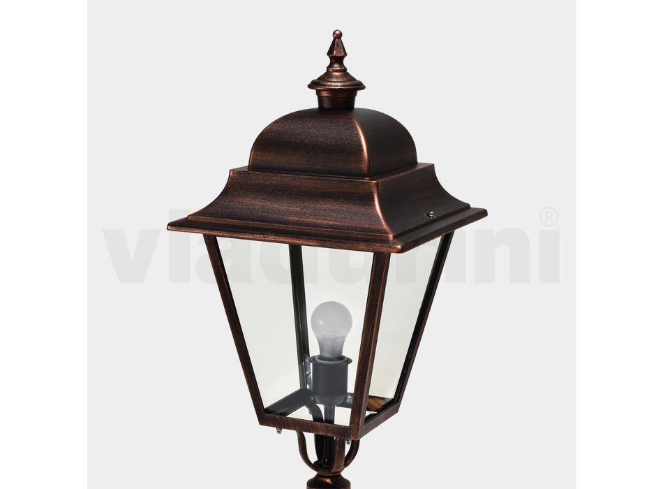 Vintage Steh-Gartenlampe aus Aluminium, hergestellt in Italien – Bonaria Viadurini