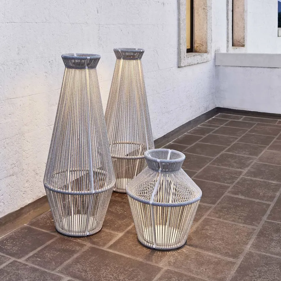 Gartenlampe aus Faser und Aluminium Made in Italy - Cricket von Varaschin Viadurini