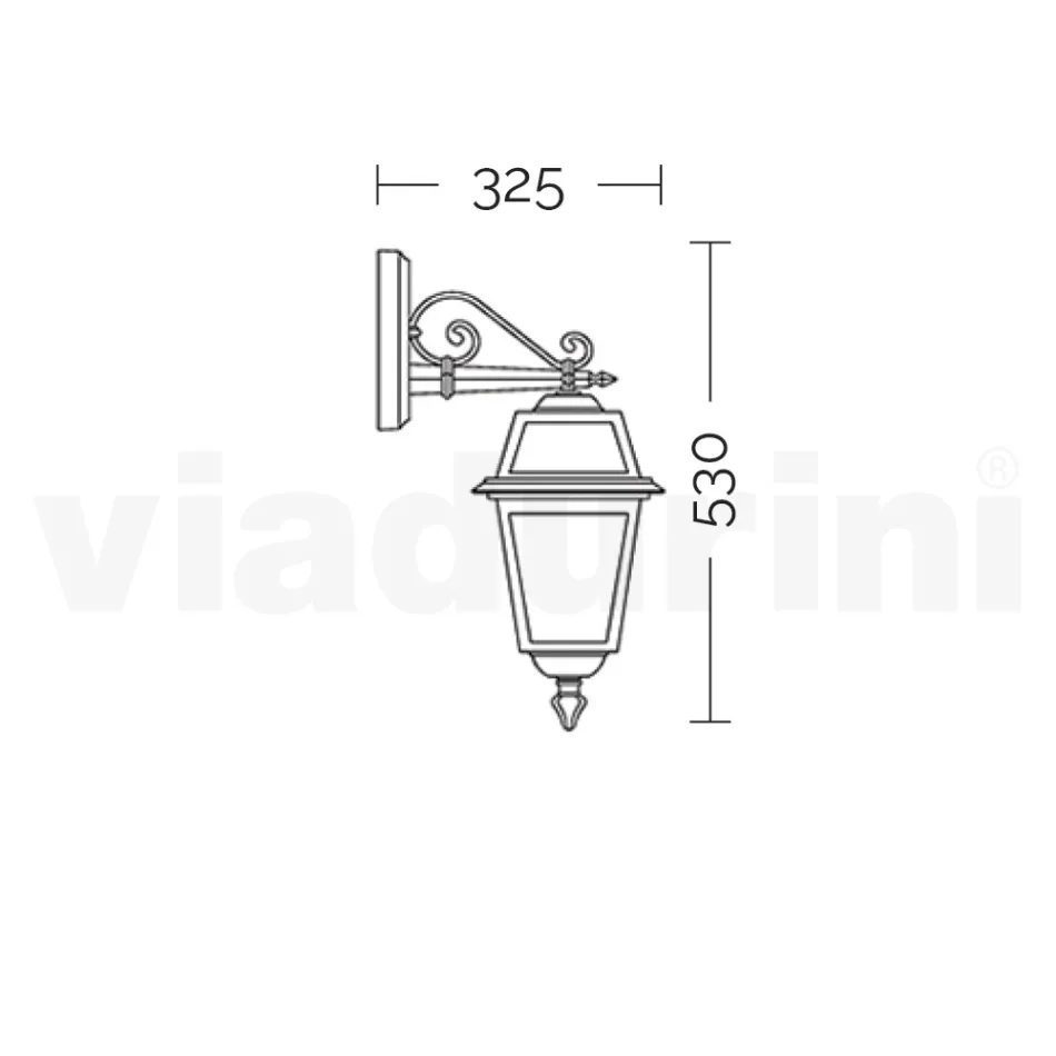 Gartenlampe aus anthrazitfarbenem Aluminium und sandgestrahltem Glas - Elric Viadurini