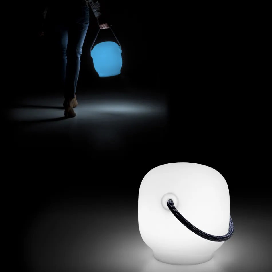 Gartenlampe aus Polyethylen mit Griff Made in Italy - Galicien Viadurini