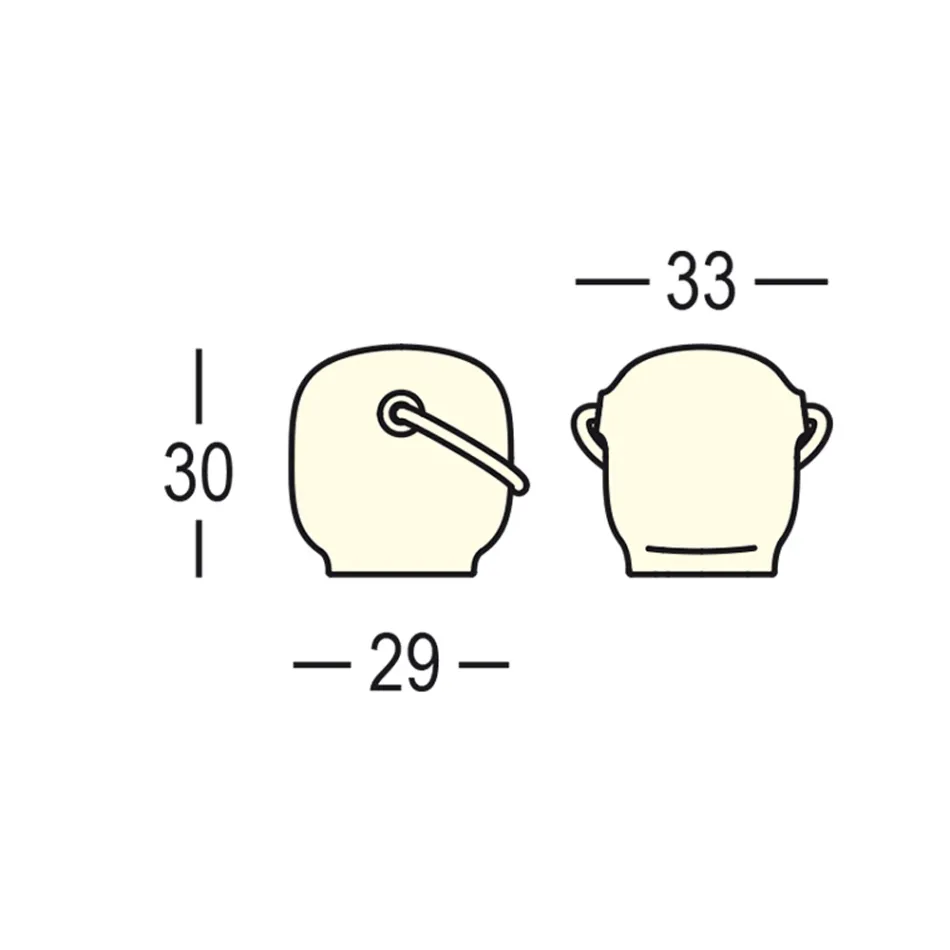 Gartenlampe aus Polyethylen mit Griff Made in Italy - Galicien Viadurini