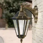 Gartenlampe aus transparentem Glas und 5 Aluminiumoberflächen - Pinako Viadurini
