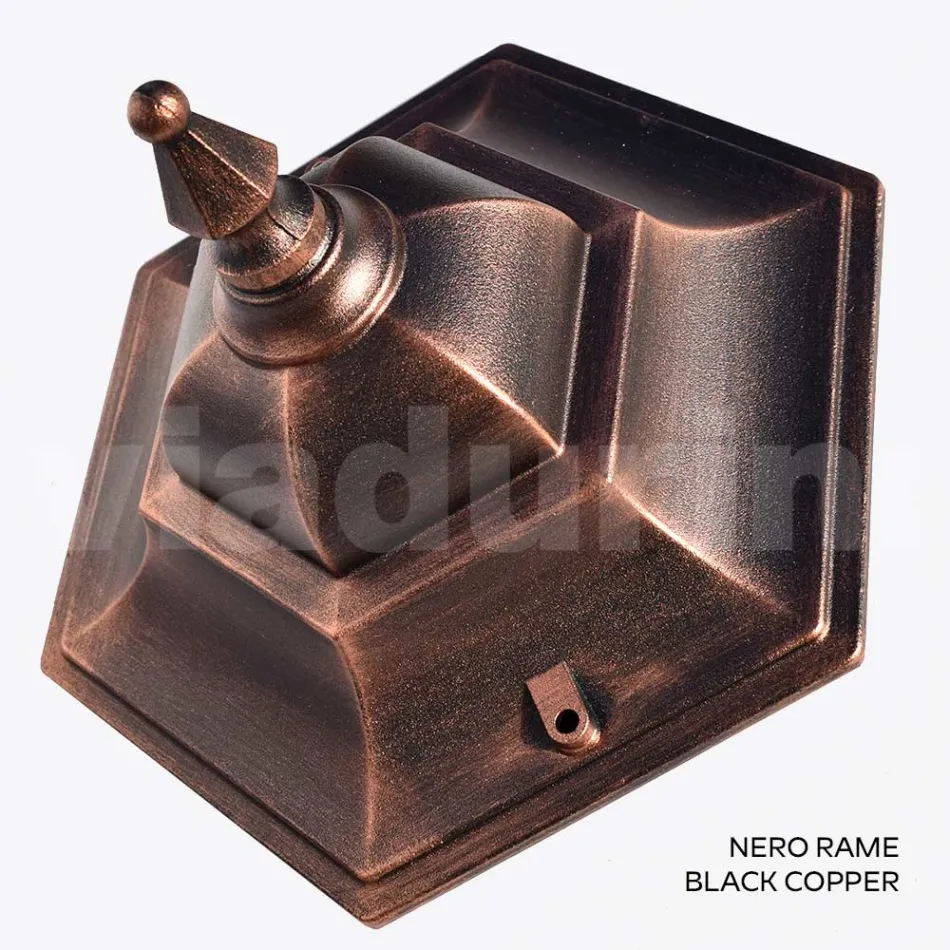 Gartenlampe aus transparentem Glas und 5 Aluminiumoberflächen - Pinako Viadurini