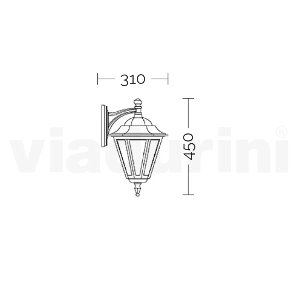 Gartenlampe aus transparentem Glas und 5 Aluminiumoberflächen - Pinako Viadurini