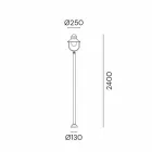 Gartenlampe Laternenpfahl Vintage Messing und Kupfer 3 Größen - Borgo von Il Fanale Viadurini