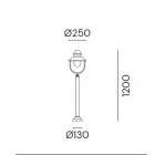 Gartenlampe Laternenpfahl Vintage Messing und Kupfer 3 Größen - Borgo von Il Fanale Viadurini