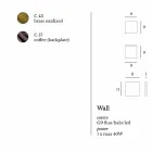 Designer Wandleuchte aus Messing und Stahl Ø11xh.11xsp.10 cm Venere Viadurini