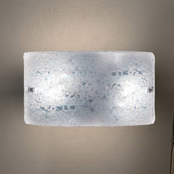 Handgefertigte wandlampe aus geblasenem und verziertem venezianischem glas - mary