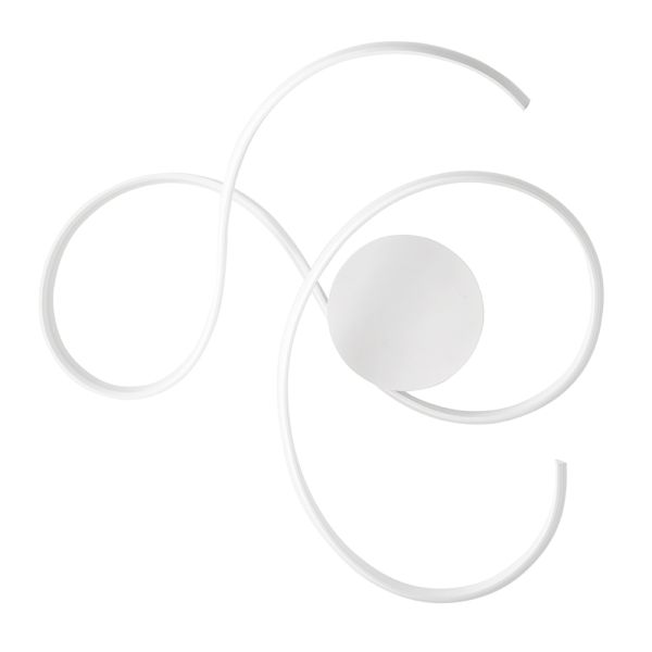 Wandleuchte mit led in modernem design aus lackiertem metall - trella