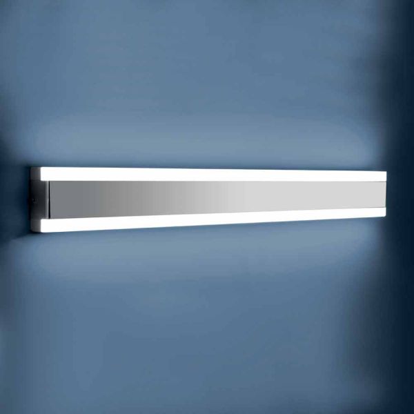 Wandleuchte aus edelstahl, plexiglas und aluminium mit led-licht - magneto