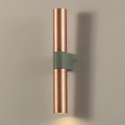Wandlampe aus Keramik und Kupfer handgefertigt in Italien - Toscot Match Viadurini